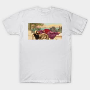 Dolce Far Niente by John William Godward T-Shirt